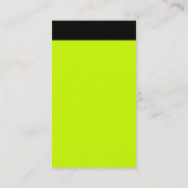 Verticale kop - zwart met groene CCFF00 Visitekaartje (Achterkant)