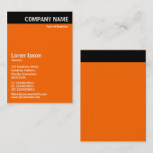 Verticale kop - zwart met Oranje FF6600 Visitekaartje (Voorkant / Achterkant)