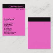 Verticale kop - zwart met roze FF66CC Visitekaartje (Voorkant / Achterkant)