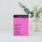 Verticale kop - zwart met roze FF66CC Visitekaartje (Staand voorkant)