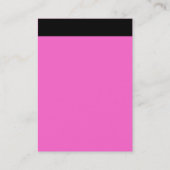 Verticale kop - zwart met roze FF66CC Visitekaartje (Achterkant)