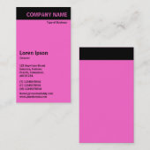 Verticale kop - zwart met roze FF66CC Visitekaartje (Voorkant / Achterkant)