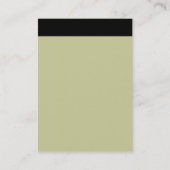 Verticale kop - zwart met Warm Grey CCCC99 Visitekaartje (Achterkant)