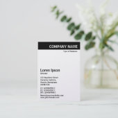 Verticale kop - zwart met wit (Gold Kaart) Visitekaartje (Staand voorkant)