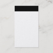 Verticale kop - zwart met wit (Platinum-Kaart) Visitekaartje (Achterkant)
