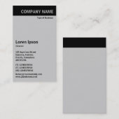 Verticale koptekst - Zwart met grijs CCCC Visitekaartje (Voorkant / Achterkant)