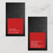 Verticale krijtbordgrijze professionele platte visitekaartje (Voorkant / Achterkant)