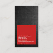 Verticale krijtbordgrijze professionele platte visitekaartje (Achterkant)