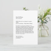 Verticale kunsttentoonstelling kunstshow placards feestdagenkaart (Staand voorkant)