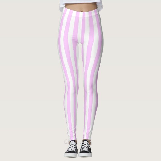 Verticale Leggings lila streep (Voorkant)