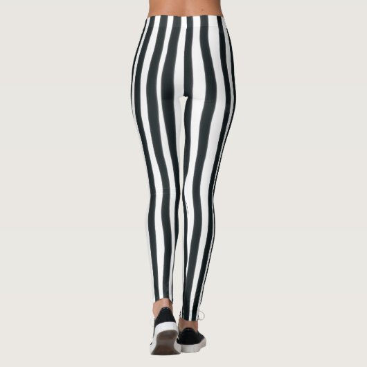 Verticale Leggings zwart/wit (Achterkant)