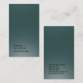 Verticale leisteen grijs professionele, eenvoudige visitekaartje (Voorkant / Achterkant)