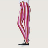 Verticale Lesbische Pride Vlag Leggings (Links)