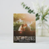 Verticale Liefde en Bedankt Bruiloft Dank u Kaart (Staand voorkant)