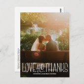 Verticale Liefde en Bedankt Bruiloft Dank u Kaart (Voorkant / Achterkant)