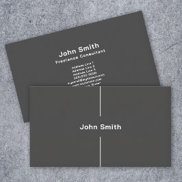 Verticale lijn, minimalistisch zwart visitekaartje