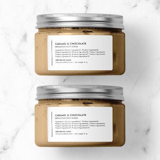 Verticale lijn Voeg uw merk moderne ingrediënten Etiket