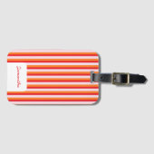 Verticale lijnen gepersonaliseerde strepen bagagelabel (Voorkant (horizontaal))