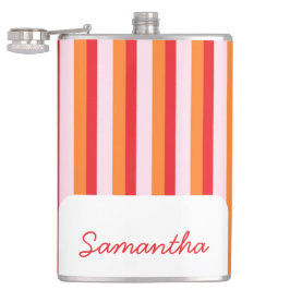 Verticale lijnen gepersonaliseerde strepen heupfles