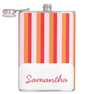 Verticale lijnen gepersonaliseerde strepen heupfles