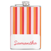 Verticale lijnen gepersonaliseerde strepen heupfles (Voorkant)