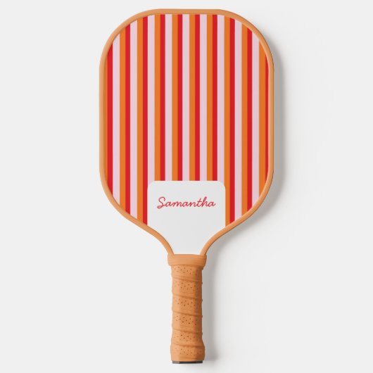 Verticale lijnen gepersonaliseerde strepen pickleball paddle (Voorkant)