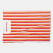 Verticale lijnen gepersonaliseerde strepen theedoek (Horizontaal)