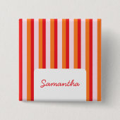 Verticale lijnen gepersonaliseerde strepen vierkante button 5,1 cm (Voorkant)