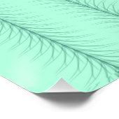 Verticale lijnen op muntgroen patroon perfect poster (Hoek)