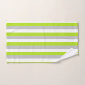 Verticale linegroen, zilver en witte strepen bad handdoek (Handdoek)