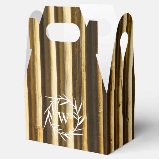 Verticale linnen voor Bamboe Bedankdoosjes (Geopend)