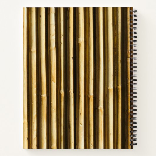 Verticale linnen voor Bamboe Notitieboek (Achterkant)