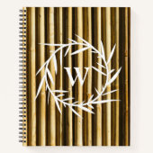 Verticale linnen voor Bamboe Notitieboek (Voorkant)