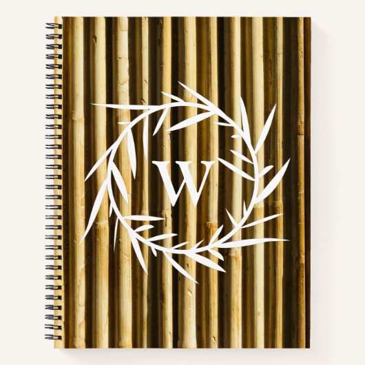 Verticale linnen voor Bamboe Notitieboek (Voorkant)
