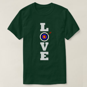 Verticale love-boogschieten en pijljager/archer t-shirt