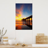 Verticale Manhattan Beach Pier Poster (Keuken)