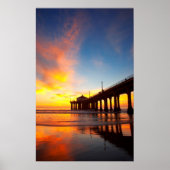 Verticale Manhattan Beach Pier Poster (Voorkant)