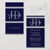 Verticale marine voor artsen visitekaartje (Voorkant / Achterkant)