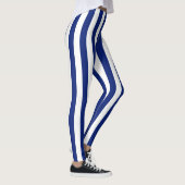 Verticale marineblauw Stripes Decor on Leggings (Rechts)