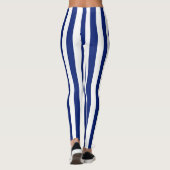 Verticale marineblauw Stripes Decor on Leggings (Achterkant)