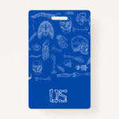 Verticale medische badge maatje! (Achterkant)