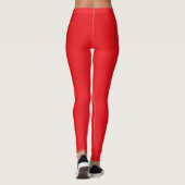 Verticale meertalige rode en zwarte streep leggings (Achterkant)
