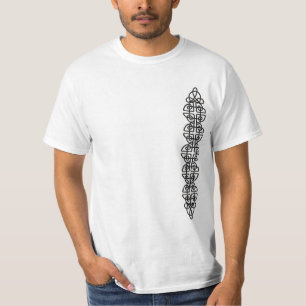 Verticale metalen Keltische Knot Strip T-shirt