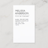 Verticale minimalistische professionele donkergrij visitekaartje (Achterkant)