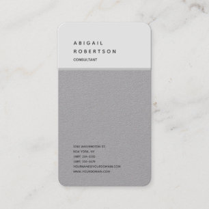 Verticale minimalistische vlakte Modern Gray Visitekaartje