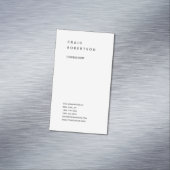 Verticale minimalistische vlakte Modern zwart-wit Magnetisch Visitekaartje (Voorbeeld)