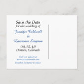 Verticale moderne foto Save the Date Wedding Aankondigingskaart (Achterkant)