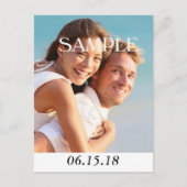 Verticale moderne foto Save the Date Wedding Aankondigingskaart (Voorkant)