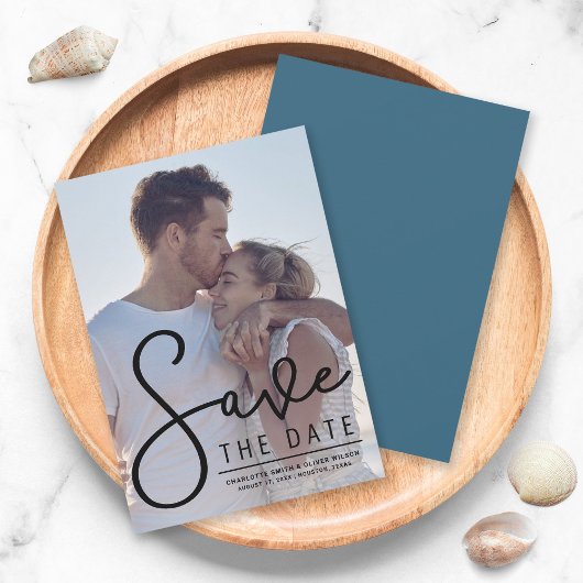 Verticale moderne scriptfoto Sla de Kaart Datum op