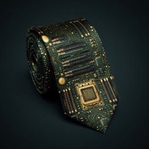 Verticale Moederbord Patroon Stropdas